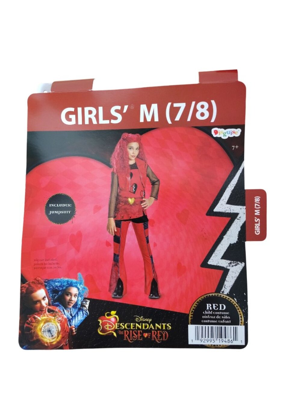 Disney Descendants Rise Of Red Girls Costume Jumpsuit Size M 7 8 Red Black Disgu